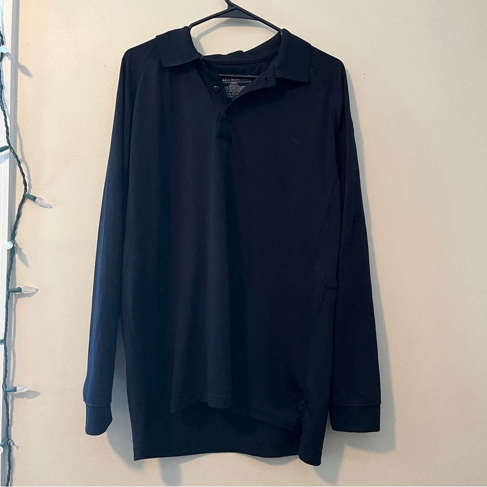 5.11 Tactical Long Sleeve Polo with Sleeve Pocket, Men’s L.